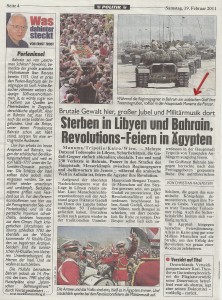 Kronen Zeitung, Samstag, 19. Februar 2011; S.4